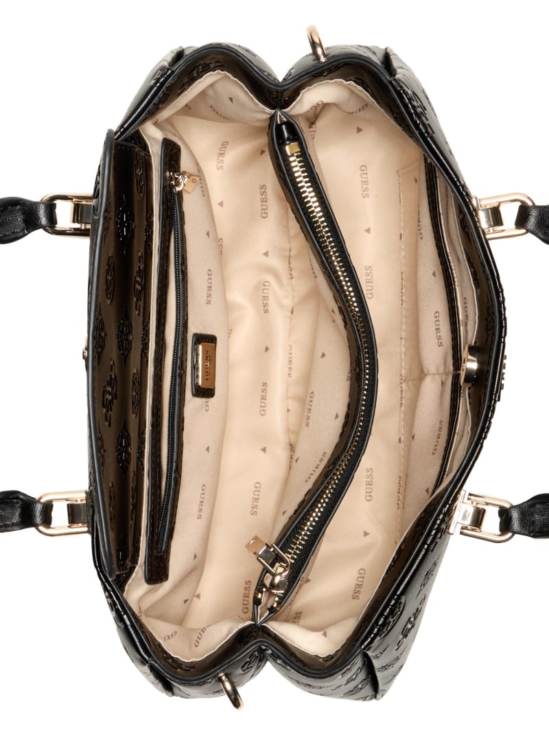 Tisha Debossed Peony Girlfriend Satchel