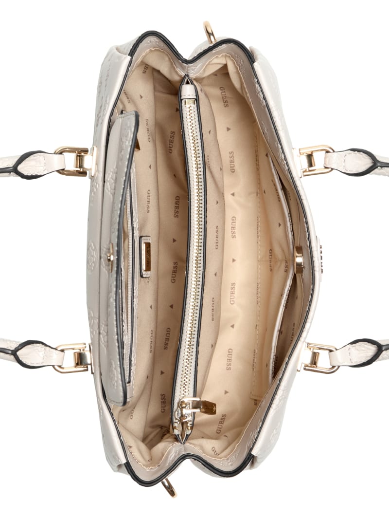 Tisha Debossed Peony Girlfriend Satchel