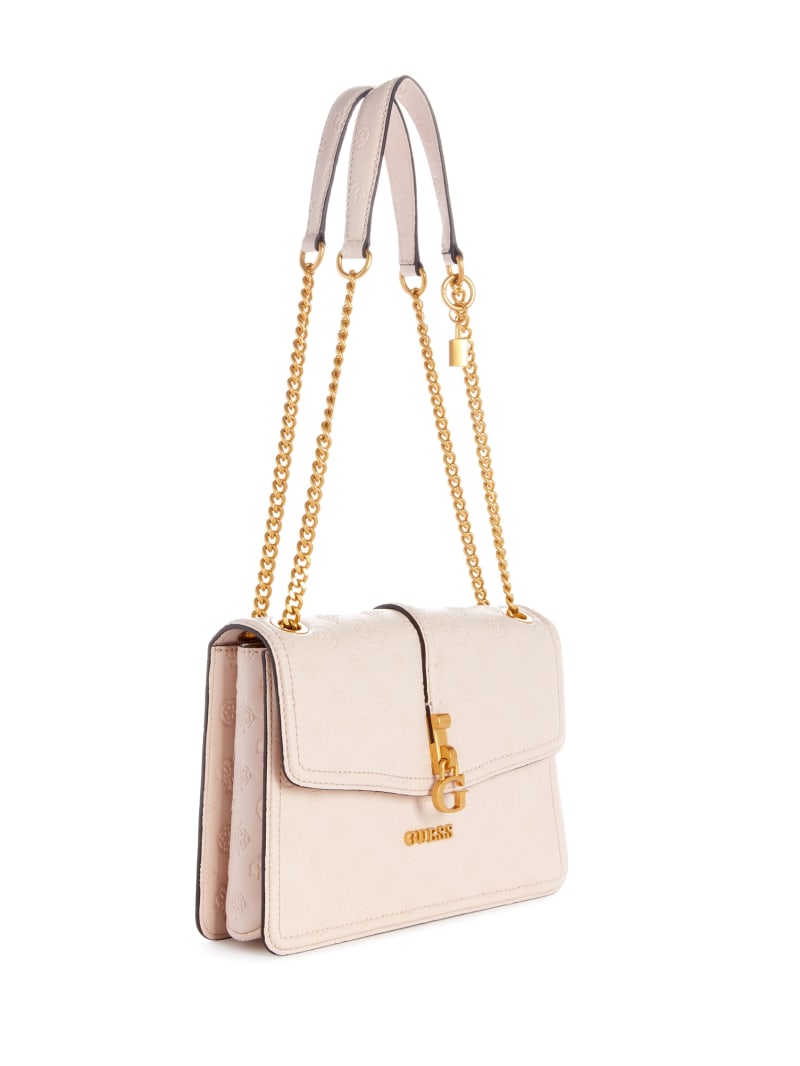 NEW GUESS Women's Light Pink Quilted Luxury Satchel Crossbody Handbag  Purse