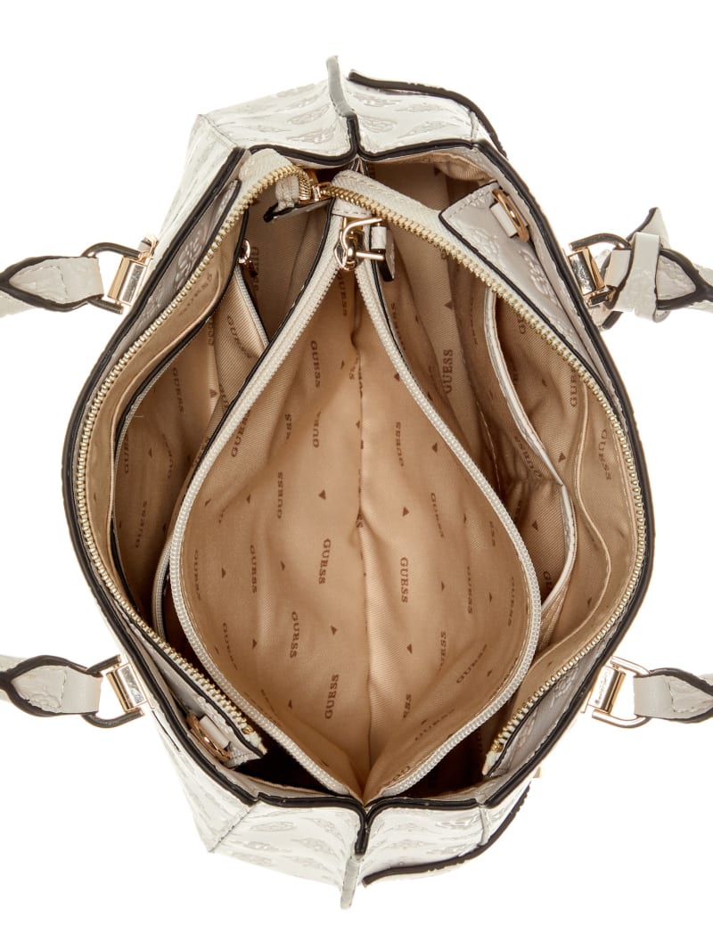 Zarela Debossed Luxury Satchel | GUESS Canada