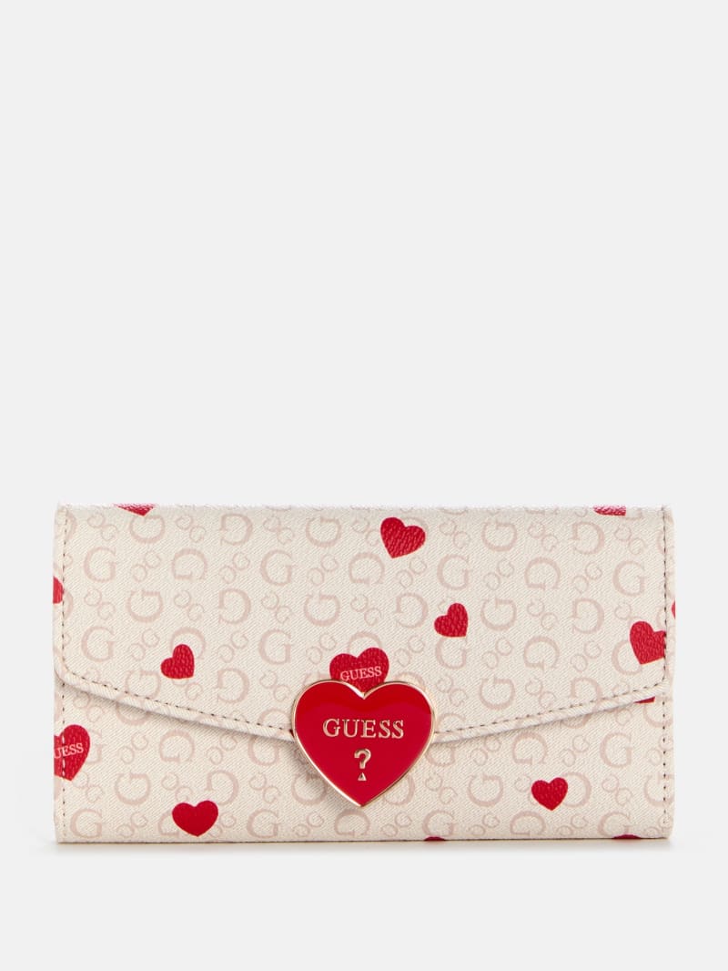 Vivian Heart Logo Slim Clutch | GUESS Factory