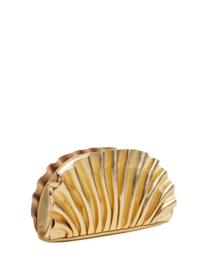 Shelly Metallic Leather Clutch