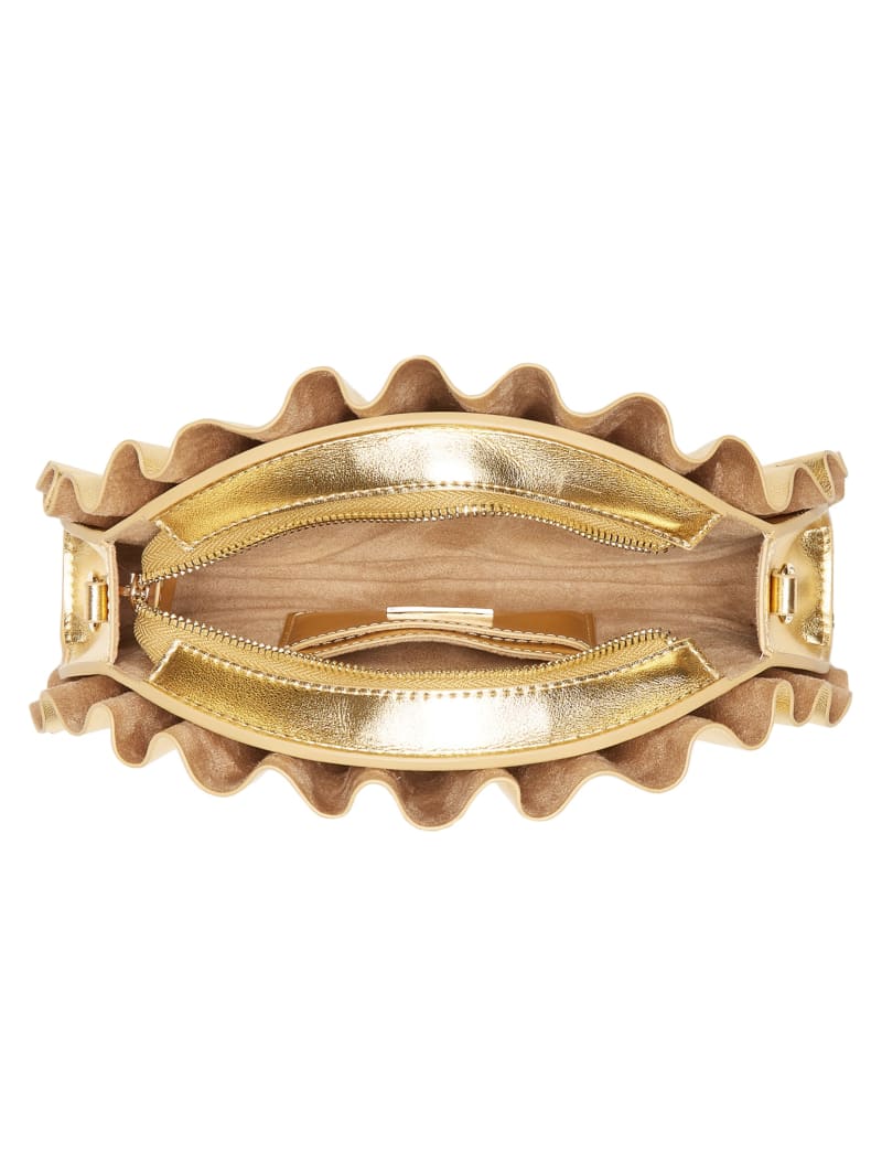 Shelly Metallic Leather Clutch