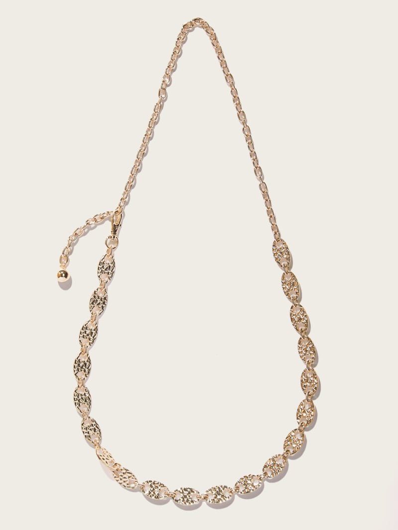 GoldTone Hammered Chain Belt Marciano