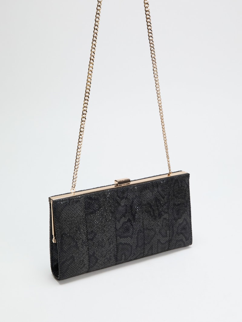 Quinn Floral Python Clutch