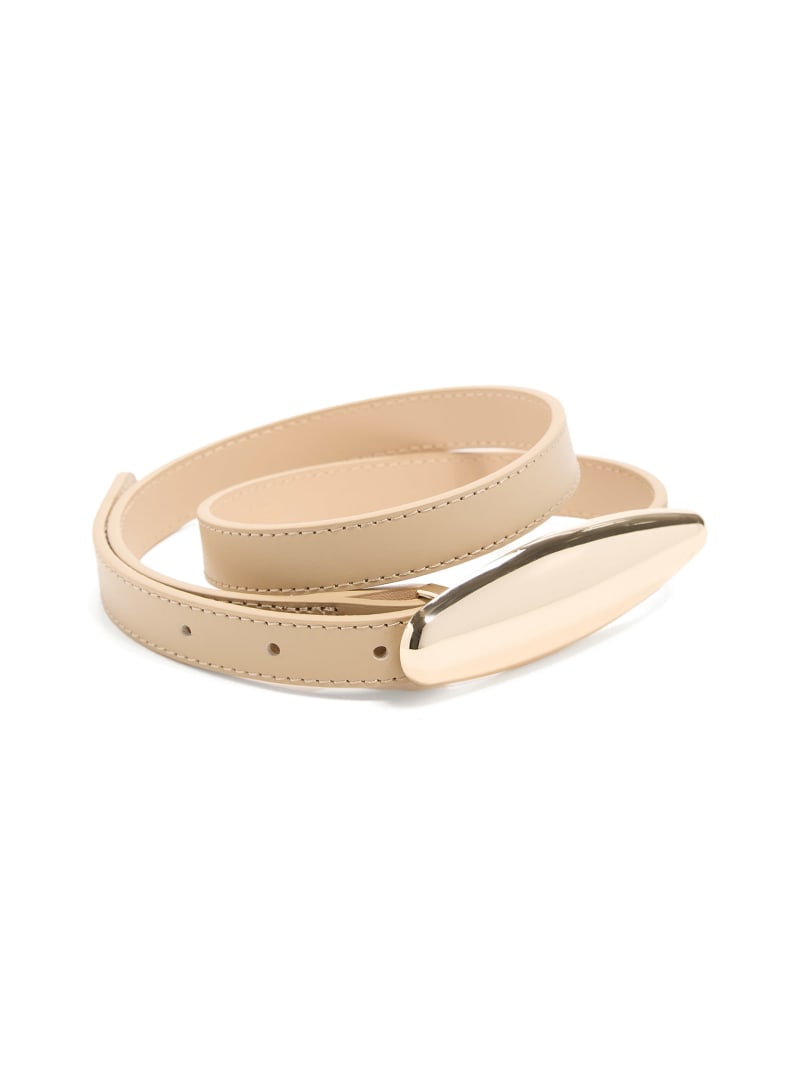 Textured Metallic Leather Belt