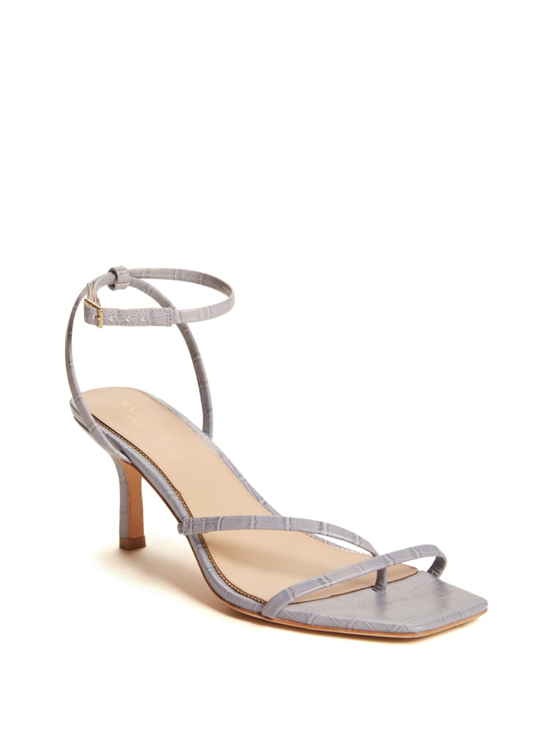 Strappy Faux-Croc Kitten Heel | GUESS