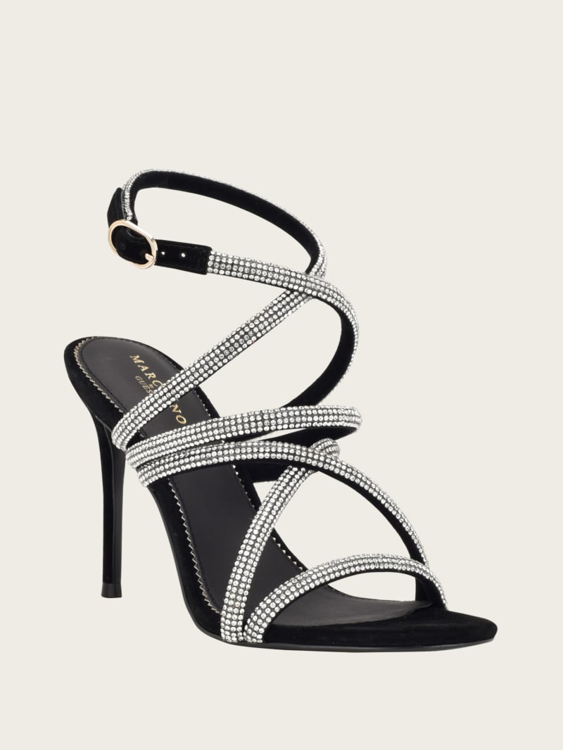 Black strap heels open toe shop