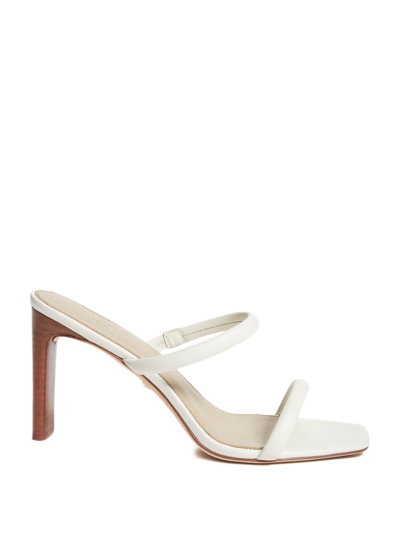 Pearl Leather Double Strap Sandal