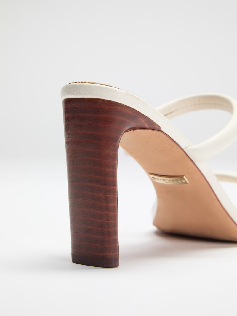 Pearl Leather Double Strap Sandal