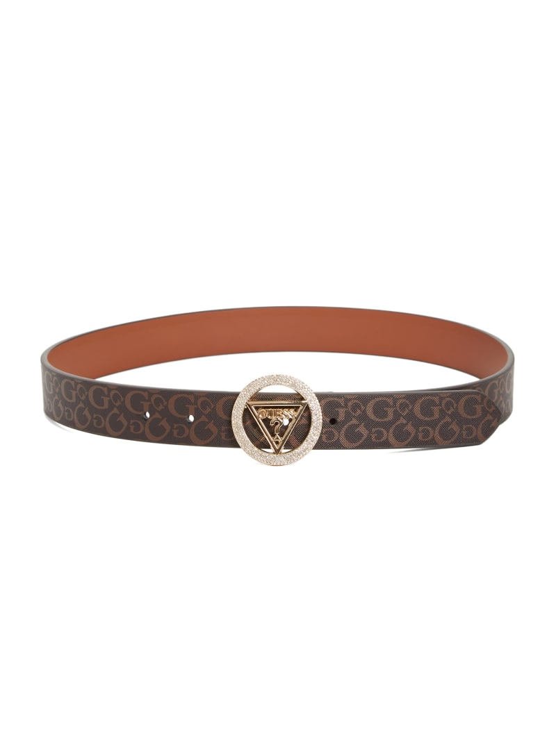 【GUESS USA】24fw STAR BELT Sparkle Buckle Logo Belt | GUESS Factory Ca