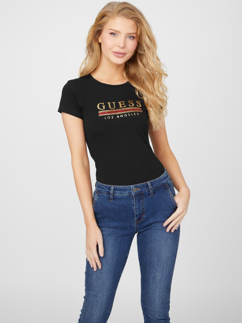 Sterling Sequin Logo Tee