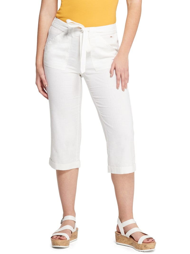 Reagan Linen Capri Pants | GUESS Factory