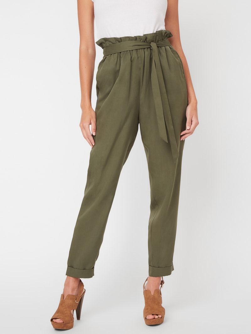 paper bag pants green