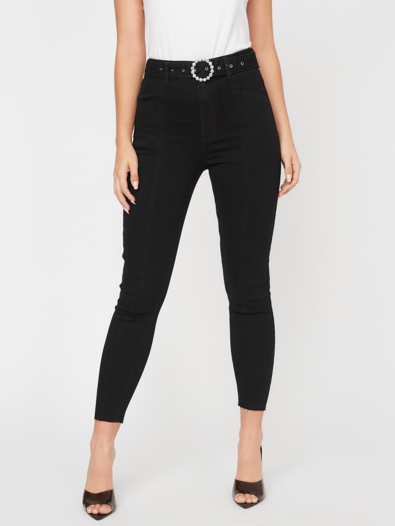 belted skinny pants