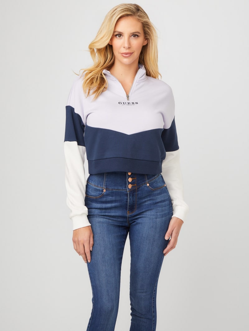guess half zip sweater