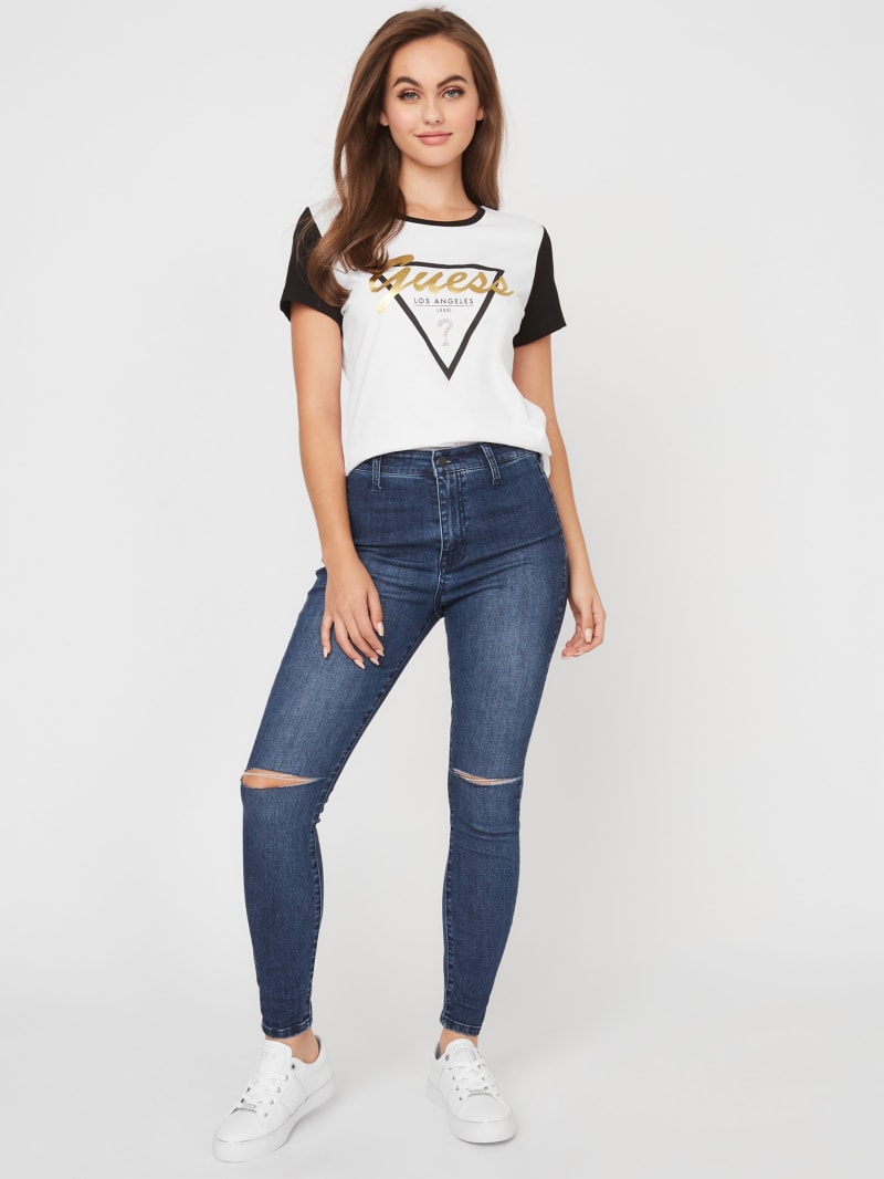 guess colorblock overalls