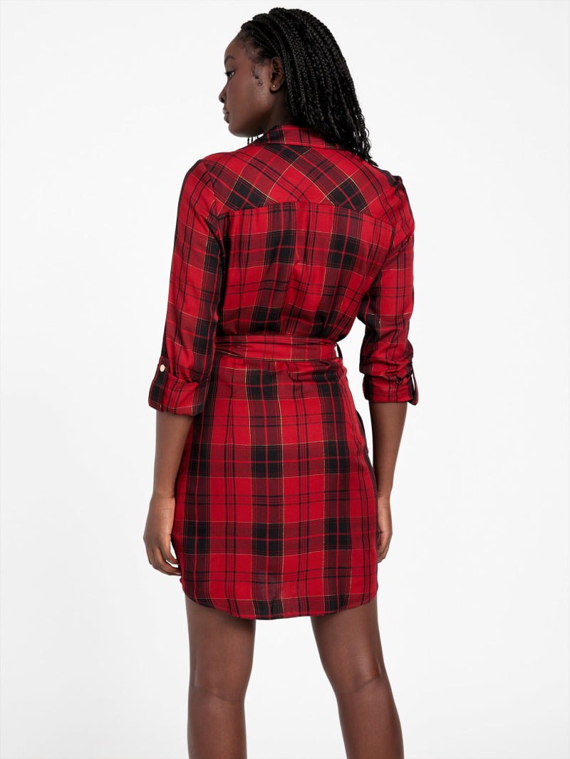 Miracle Plaid Shirt Dress