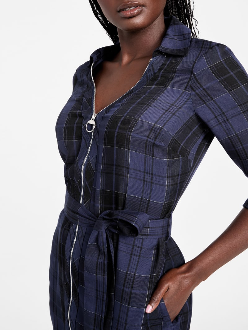 Miracle Plaid Shirt Dress