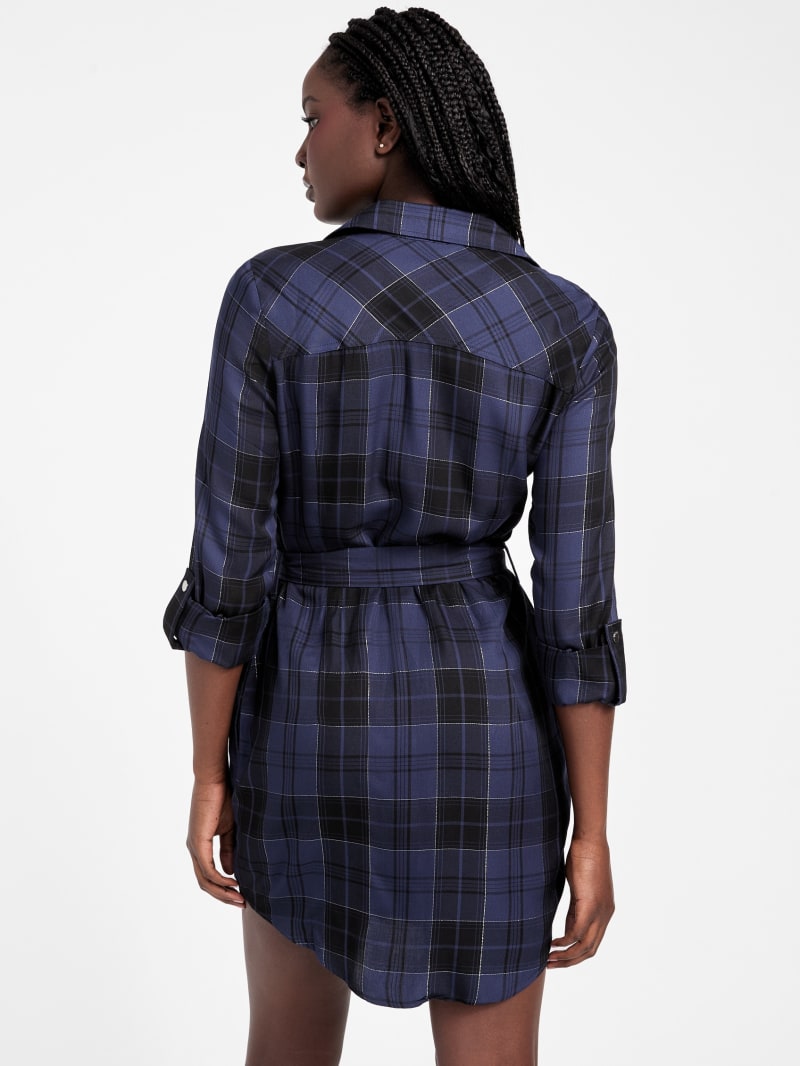 Miracle Plaid Shirt Dress