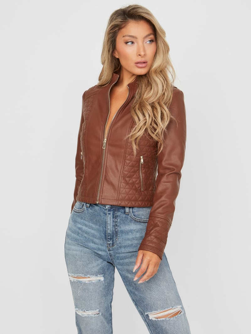 Edan FauxLeather Jacket GUESS Factory Ca
