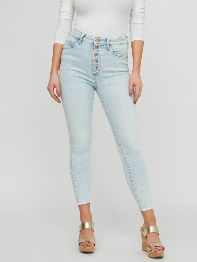 Serafina Button-Fly Skinny Jeans