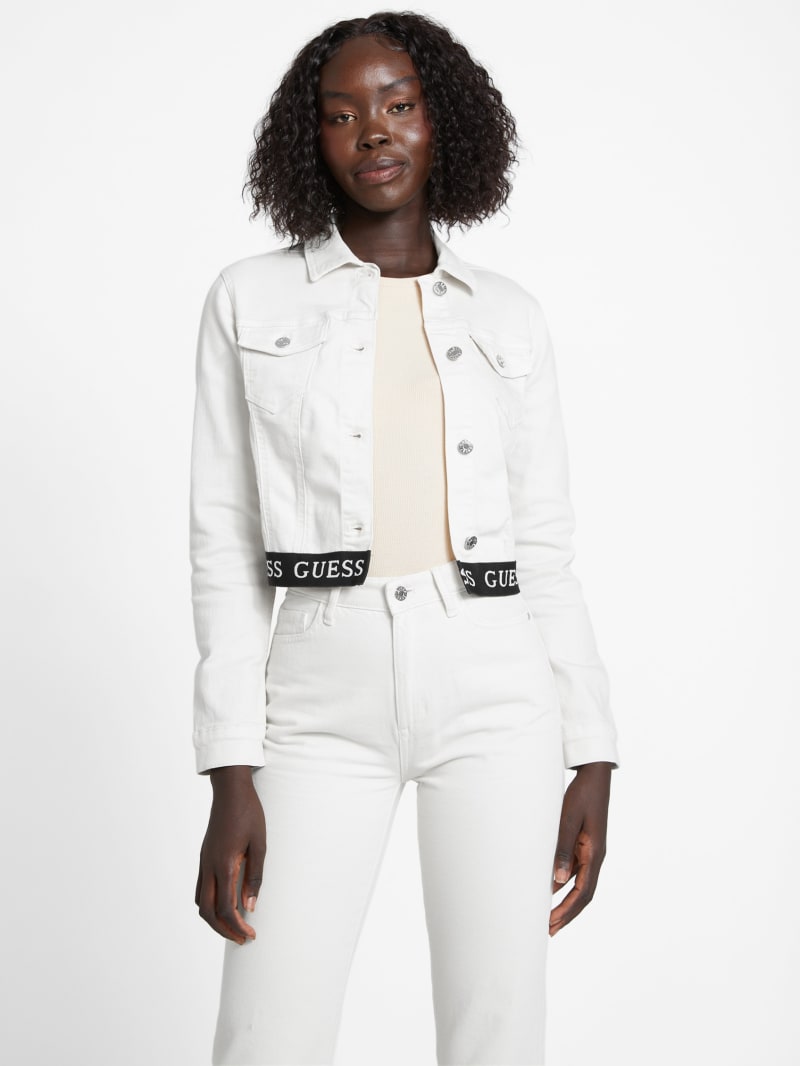 Guess white outlet jean jacket