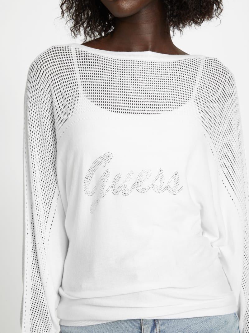 Guess LUREX - Sweatshirt - pure white/white - Zalando.de