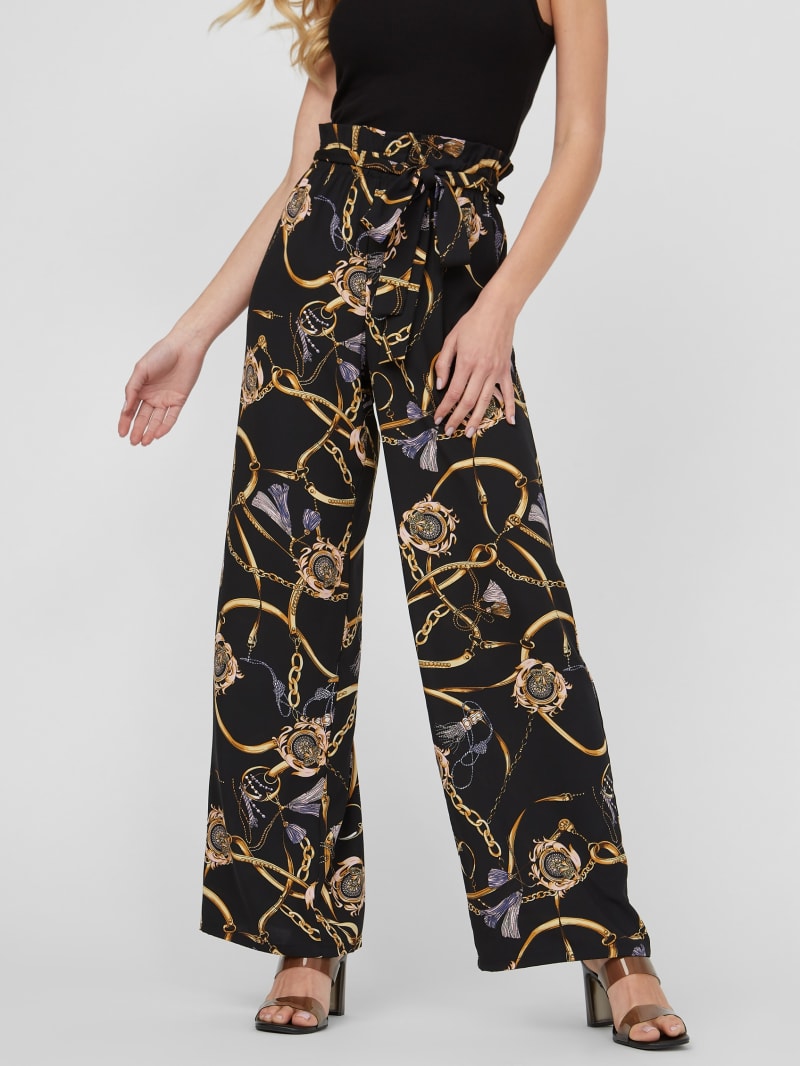 Shelby Printed Paperbag Pants
