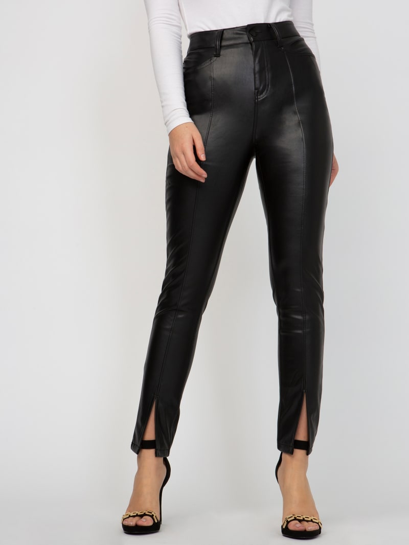 Andrews FauxLeather Split Hem Pants GUESS Factory