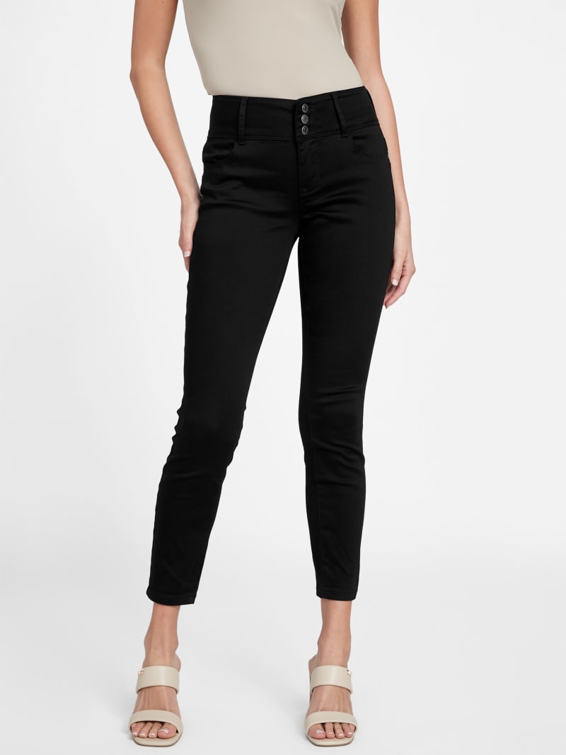 Shana Three-Button Mid-Rise Skinny Jeans