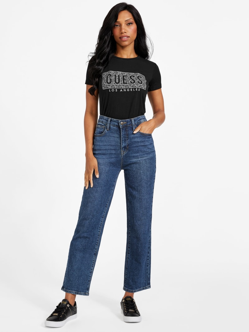 Rita Embroidered Logo Tee | GUESS Factory Ca