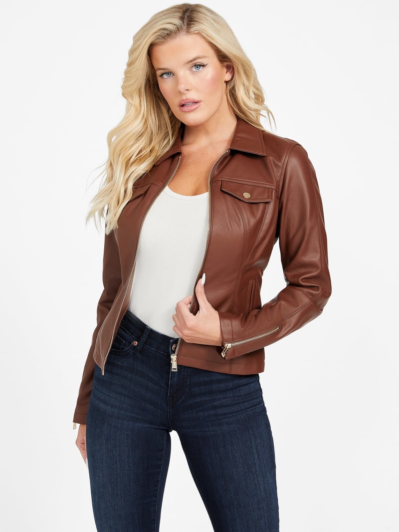 Jayna Faux-Leather Jacket