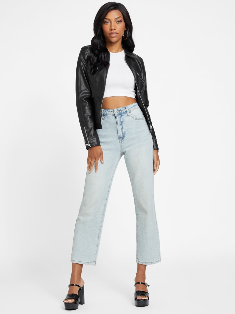 Jayna Faux-Leather Jacket | GUESS Factory Ca