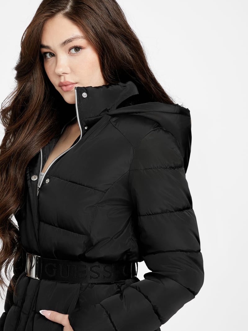 Guess black puffer outlet jacket