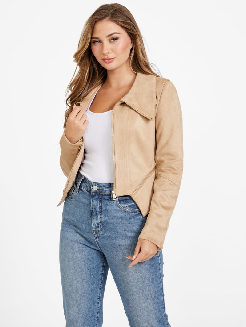 Idra Faux-Suede Jacket | GUESS Factory