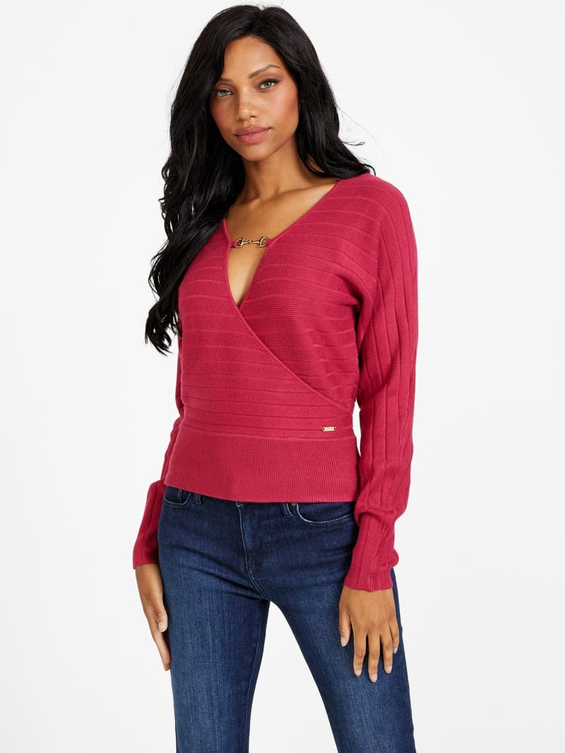Alley Textured Rib-Knit Sweater Top
