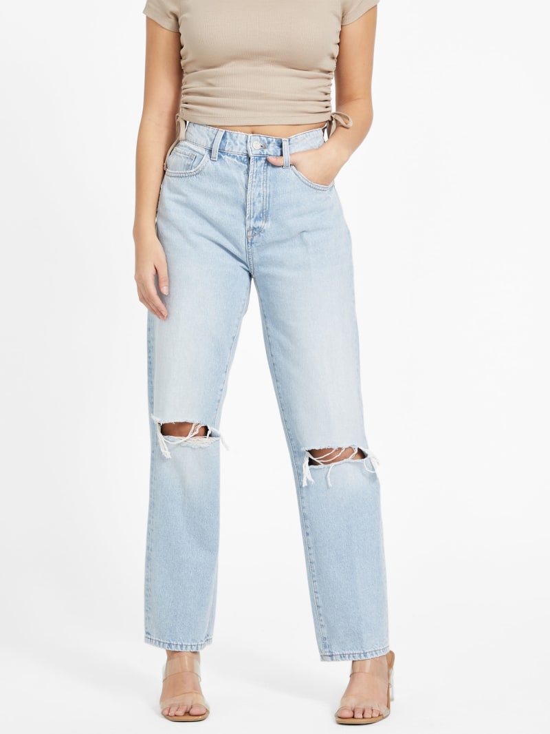 Taylor Destroyed High-Rise Dad Jeans