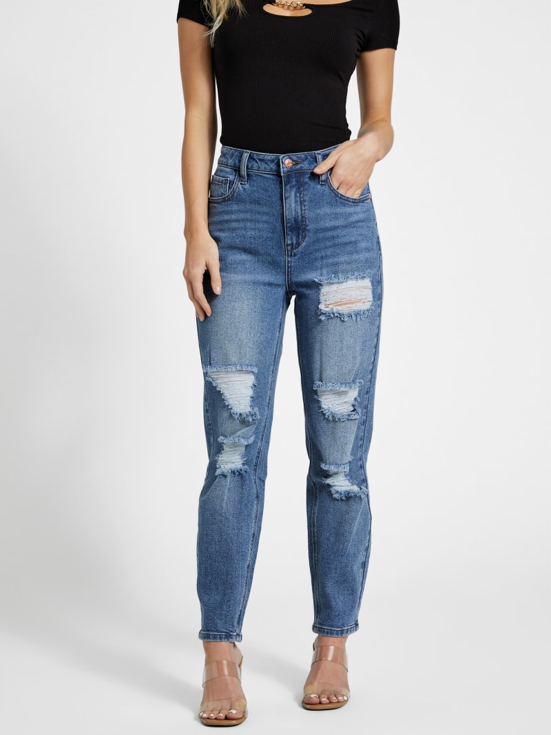Eco Janet Distressed Mom Jeans