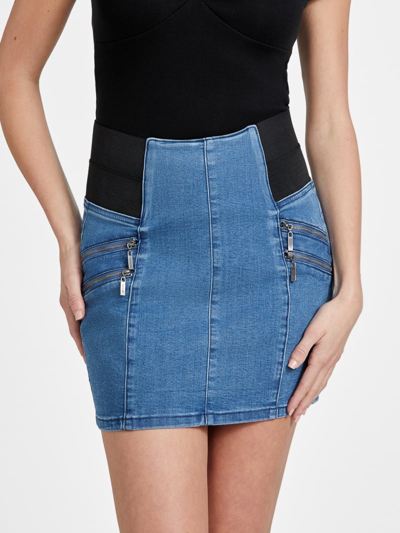 Guess denim cheap mini skirt