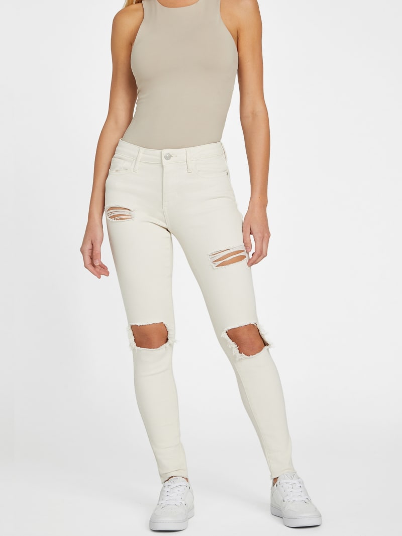 Eco Zuley Destroyed Mid-Rise Skinny Jeans