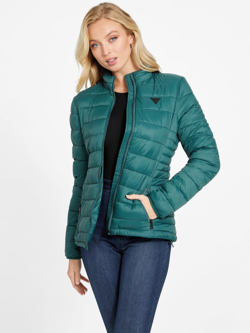 Elisa Hooded Puffer Jacket | GUESS Factory Ca