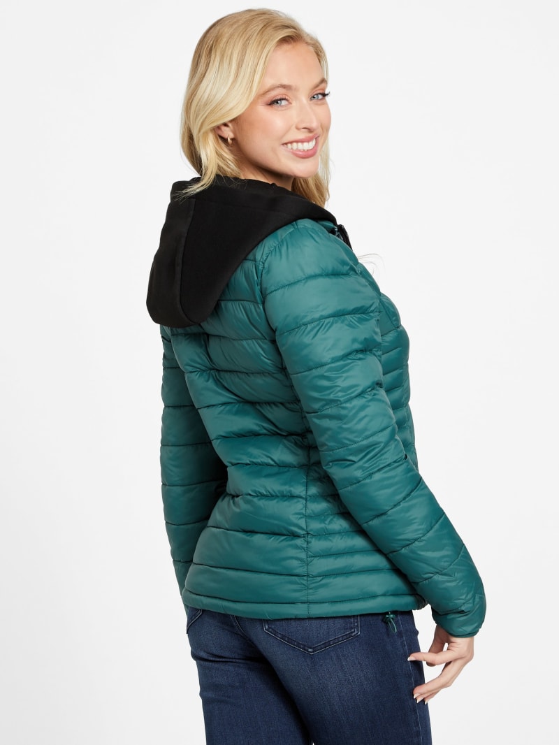 Elisa Hooded Puffer Jacket | GUESS Factory Ca