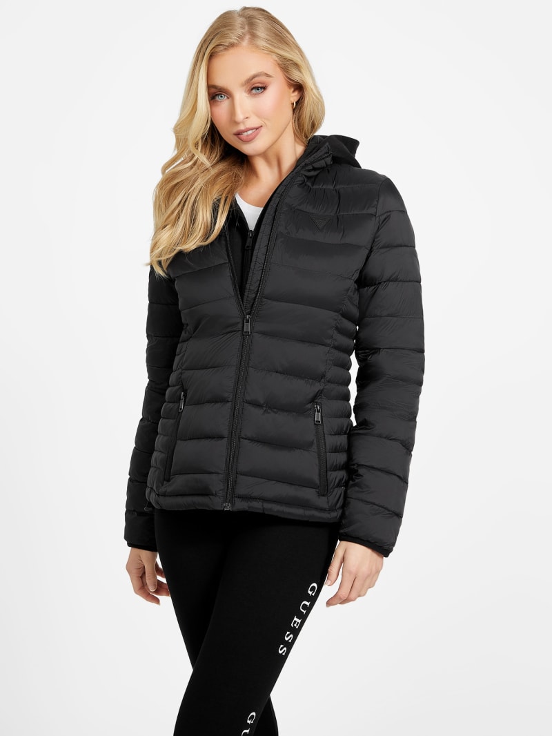 Elisa Hooded Puffer Jacket | GUESS Factory Ca