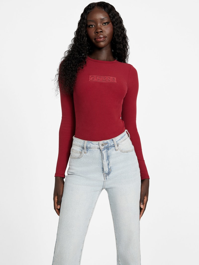 Red guess bodysuit best sale