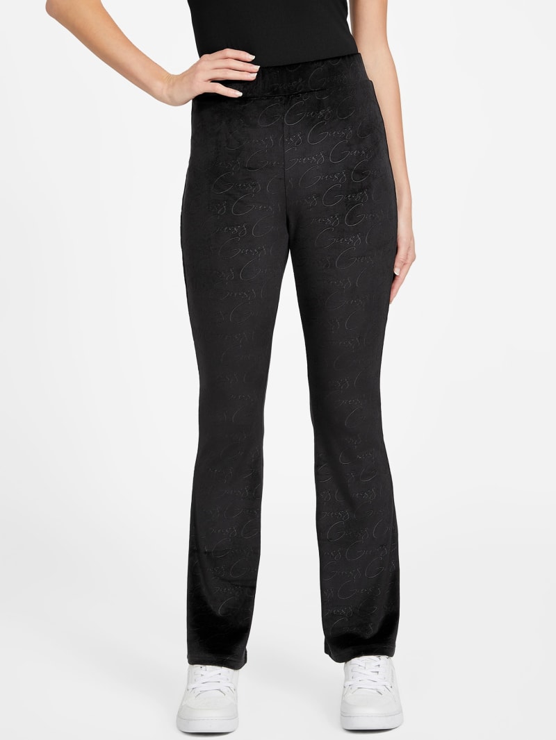 Velour flare sweatpants store