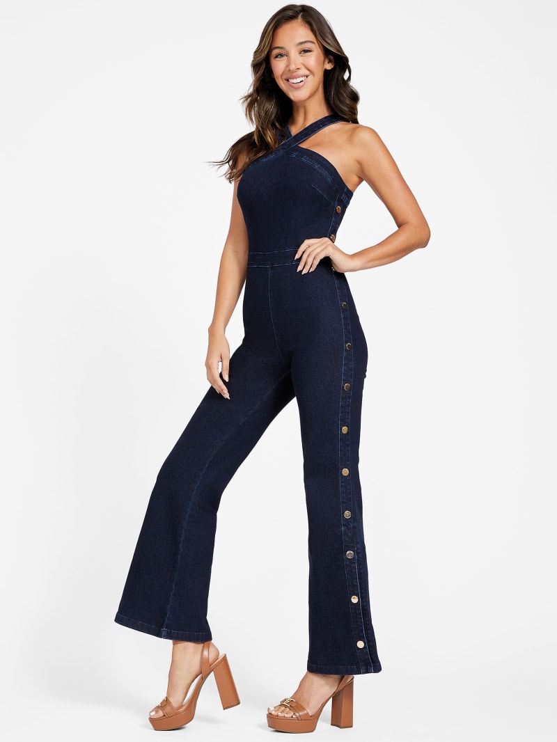 Eco Anya Denim Jumpsuit | GUESS Factory Ca