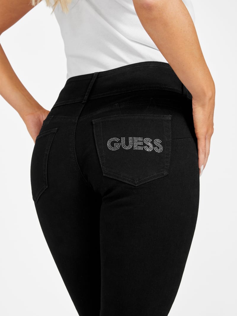 Eco Shana Three-Button Mid-Rise Skinny Jeans | GUESS Factory