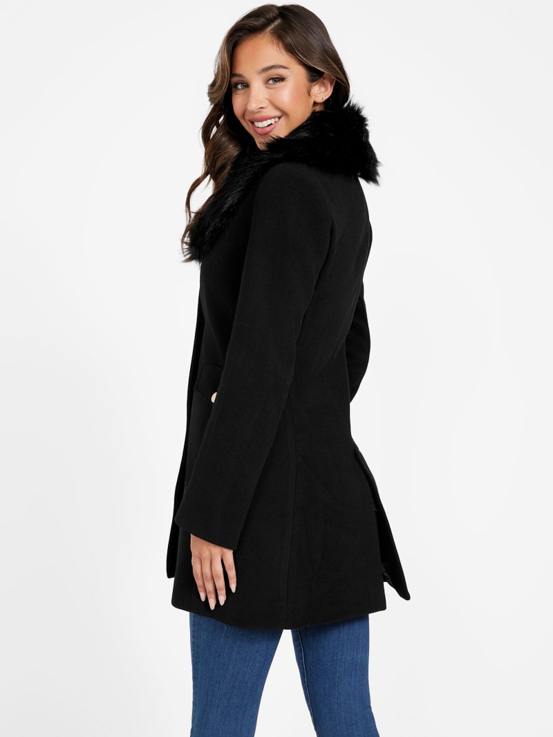 Oralia FauxFur Shawl Coat