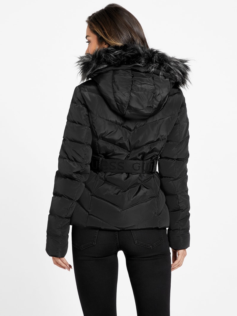 Tally Belted Real-Down Jacket | GUESS Factory Ca